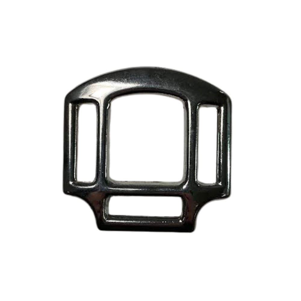 #370 Zinc Nickle Plate Heavy Halter Square 1"