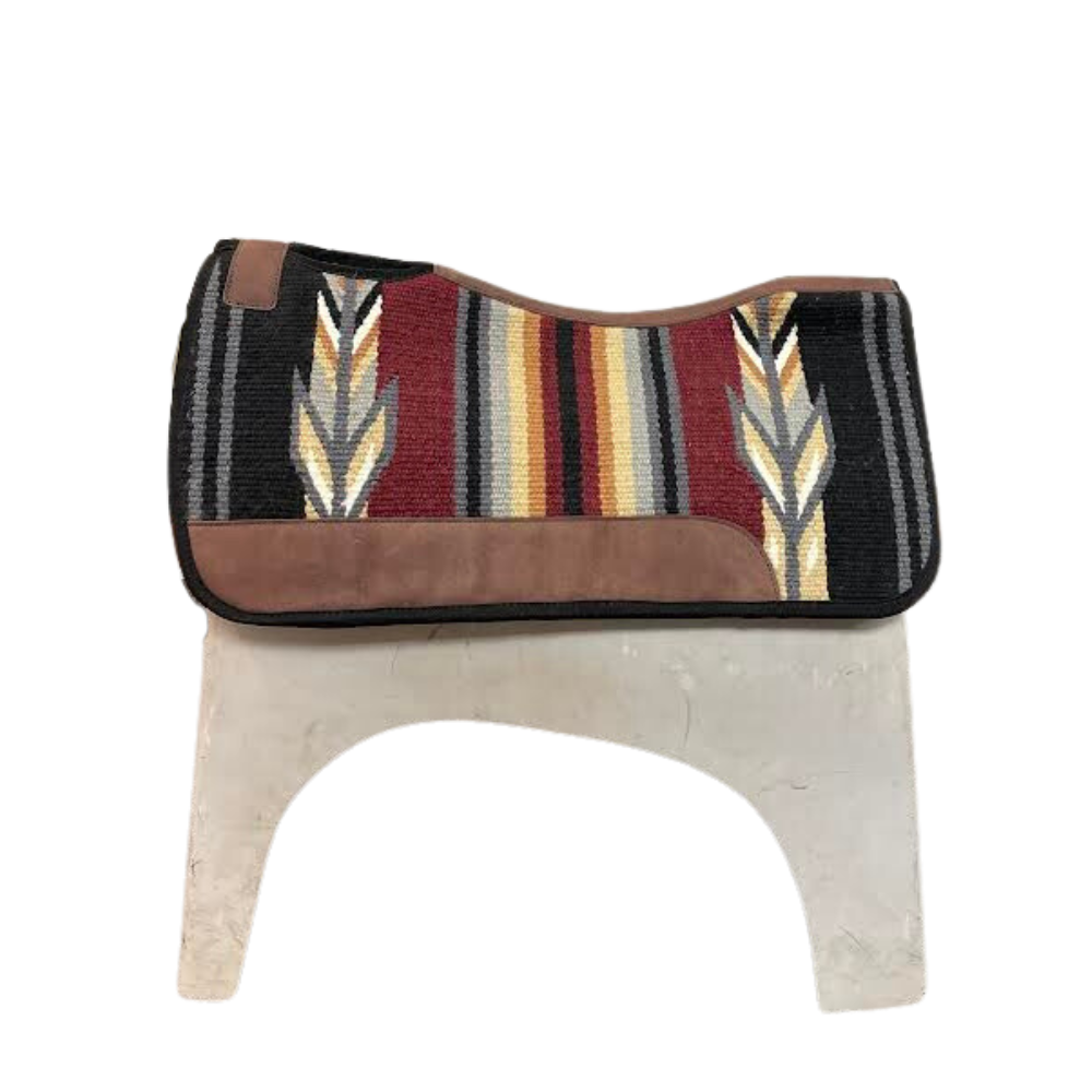 Saddle Pad Wool Top - Contoured with Fur