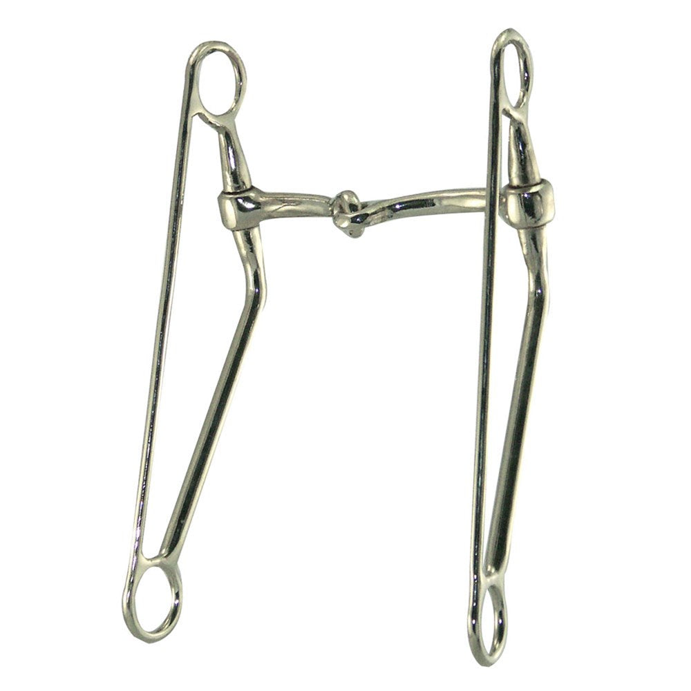 Long Cheek Snaffle Bit Malleable Iron/Chrome Plated 5"