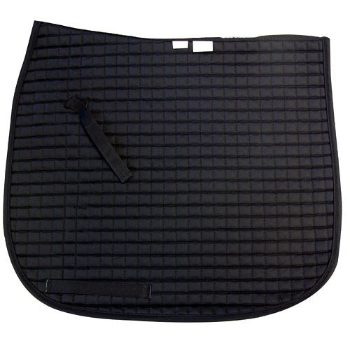 Black Quilted Dressage Saddle Pad - Oversize
