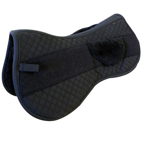 Quilted Half Pad with Adjustable Sheep Skin Padding
