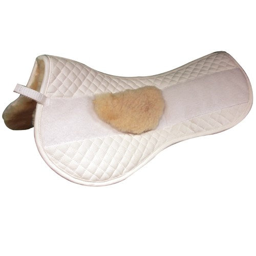 Quilted Half Pad with Adjustable Sheep Skin Padding