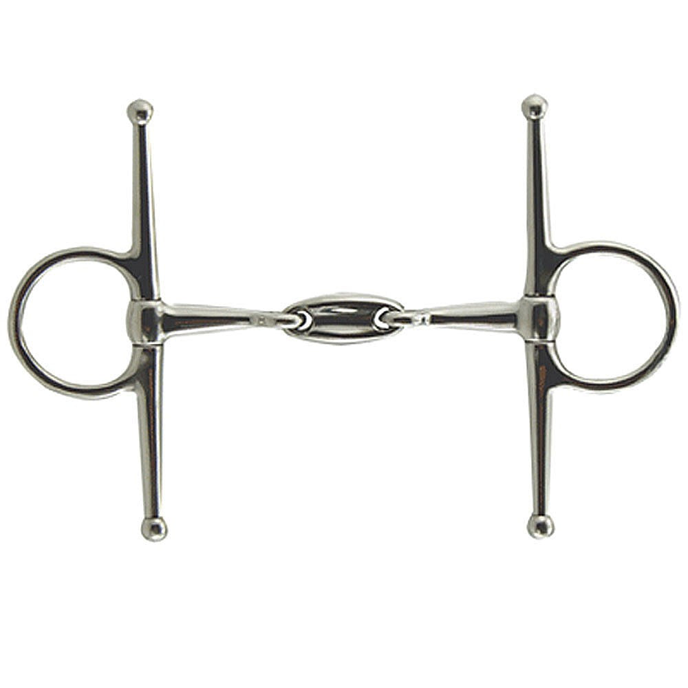 Stainless Steel Full Cheek Oval Link Snaffle Bit 5"