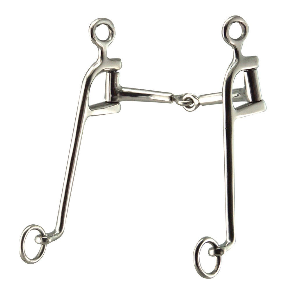 Stainless Steel Walking Horse Pinchless Loose Cheek Bit 5" Snaffle Mouth