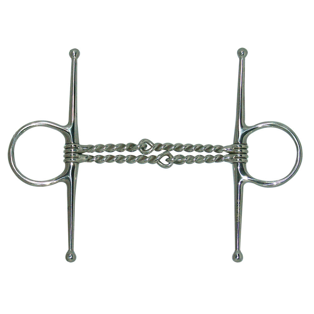 Double Twisted Wire Stainless Steel Full Cheek Snaffle Bit