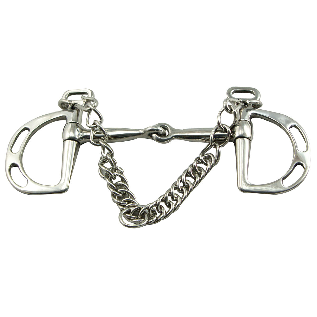 Kimberwick Stainless Steel Snaffle Bit Slotted Cheeks