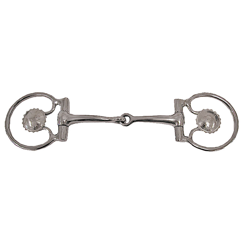 Futurity Stainless Steel Snaffle Bit with Silver Concho 5"