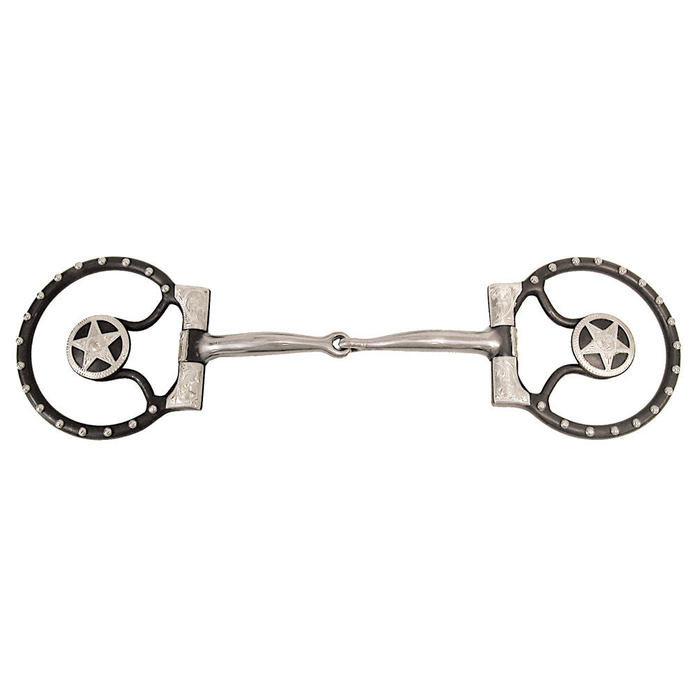 Futurity Snaffle Bit Stainless Steel Mouth with Copper Inlay Antiqued Rings 5"