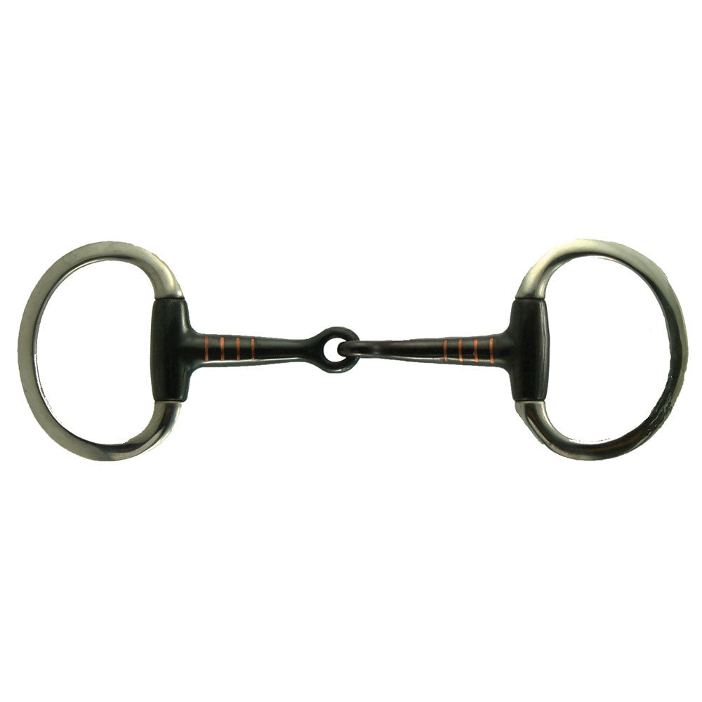 Stainless Steel Eggbutt Sweet Iron Copper Inlay Mouth Snaffle Bit 5"