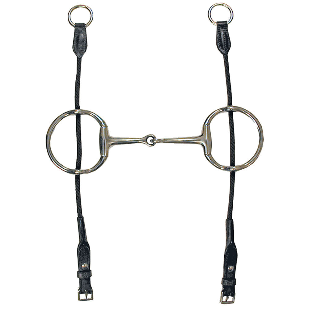 Cheltenham Stainless Steel Eggbutt Gag Bit with Rolled Nylon Cheeks