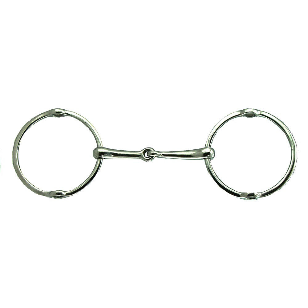 Loose Ring Stainless Steel Snaffle Gag Bit 5" with 4" Large Ring