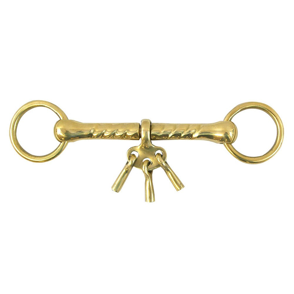 Loose Ring Solid Brass Mouthing Bit with Players 4-1/2"