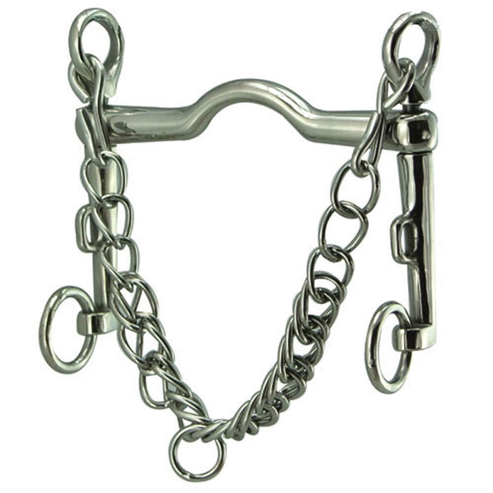 Weymouth Low Port Stainless Steel Swivel-Sliding Curb Bit with 5" Cheeks