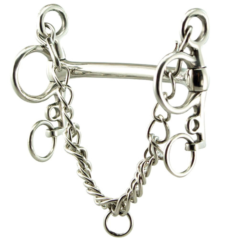 Coronet Mullen Mouth Pelham Bit with 4" Cheeks