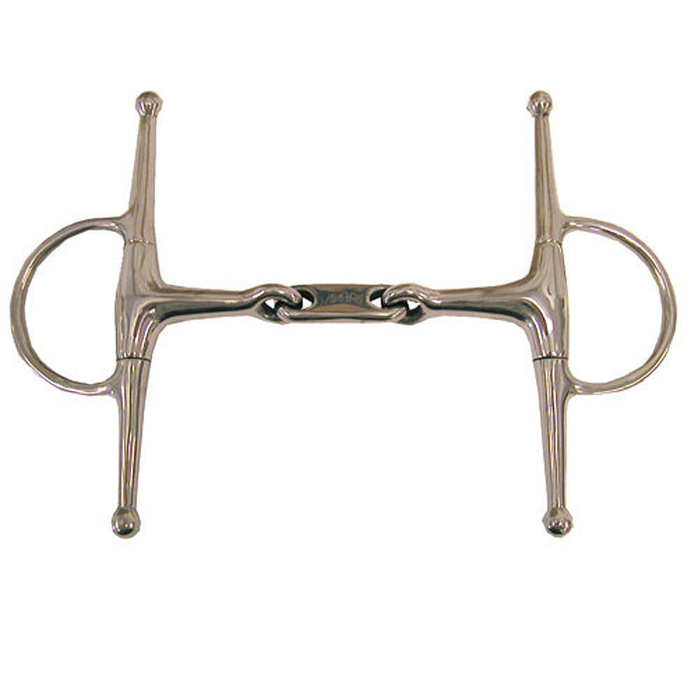 Dr. Bristol Eggbutt Full Cheek Snaffle Stainless Steel Bit 5" with 6-1/2" Cheeks