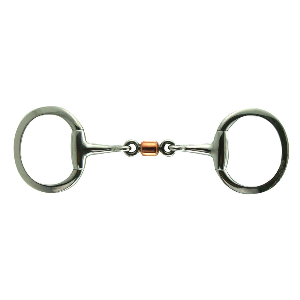 Eggbutt Copper Roller Snaffle Stainless Steel Bit 5"