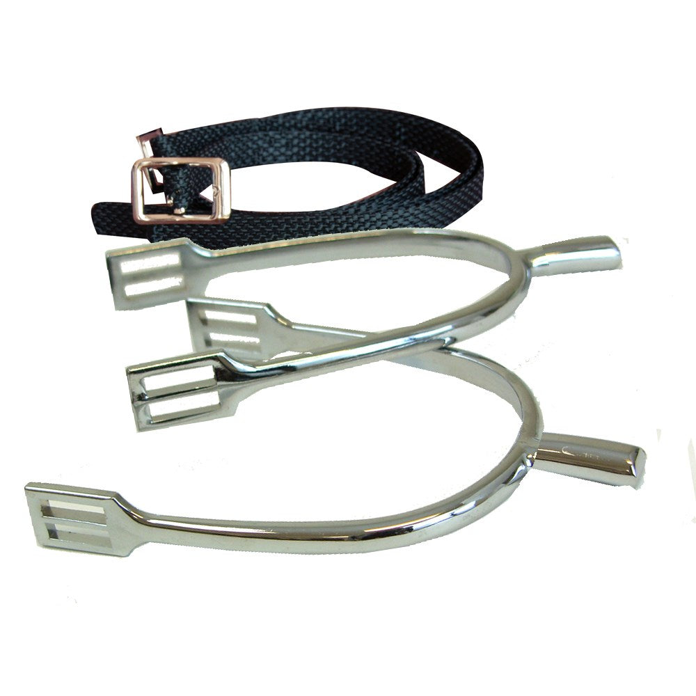 POW Never Rust Spurs with Strap - Mens 1/2"