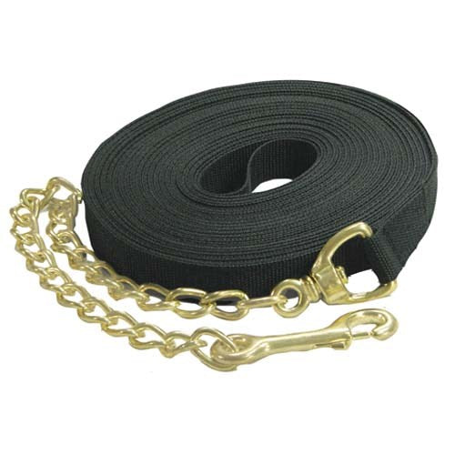 Poly Lunge Line with Brass Plate Chain