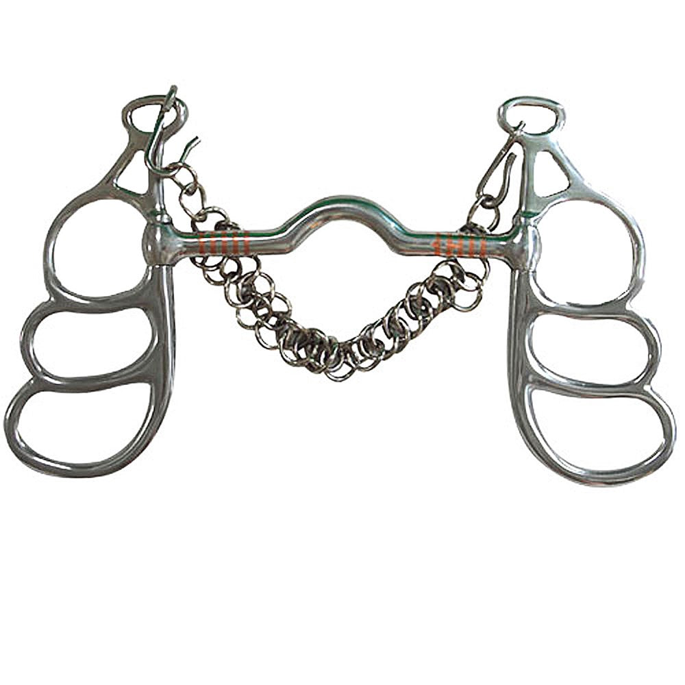 Butterfly Medium Port Driving Horse Bit 3-Loop