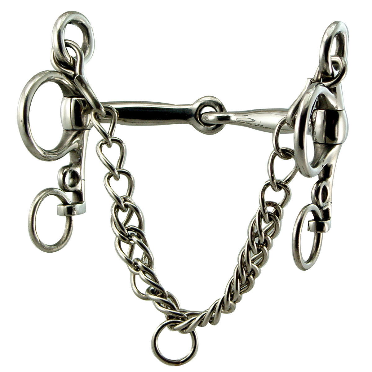 Coronet Tom Thumb Jointed Mouth Pelham Bit with 4" Cheeks