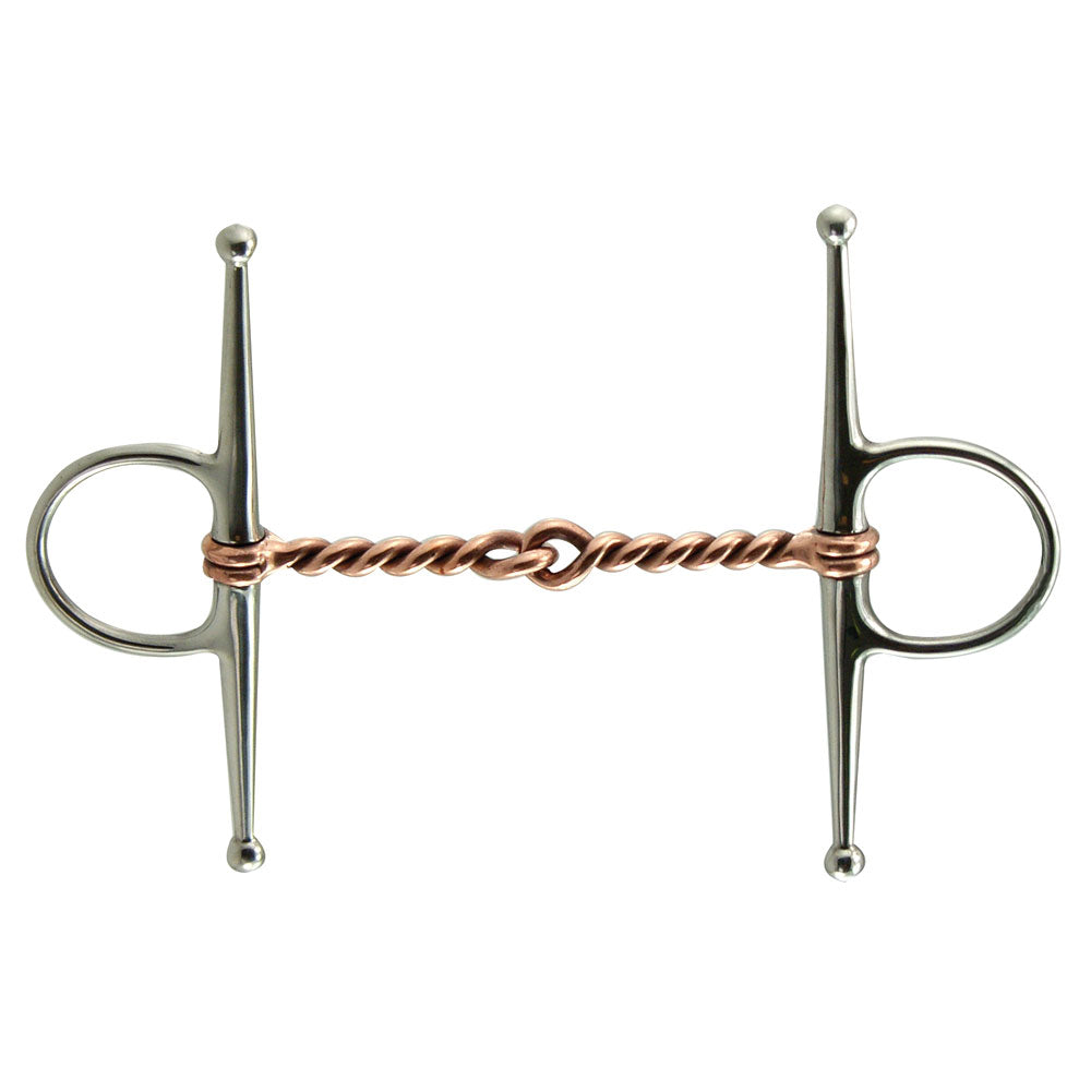Full Cheek Stainless Steel Copper Twisted Wire Snaffle Bit 5"