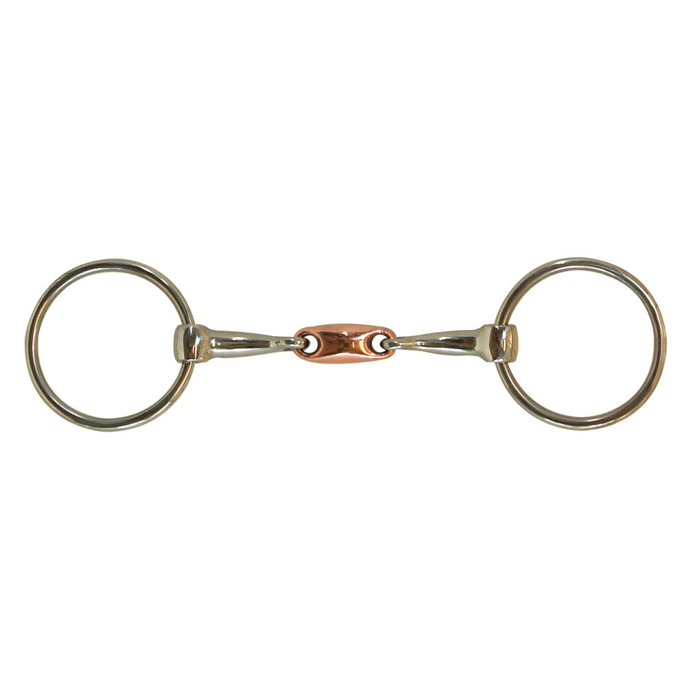 Loose Ring Stainless Steel Copper Oval Link Snaffle Bit 4-3/4"