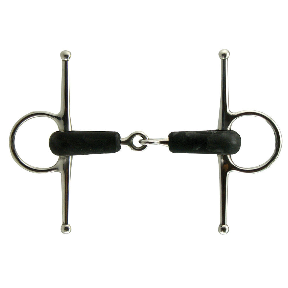Full Cheek Stainless Steel Hard Rubber Mouth Snaffle Bit