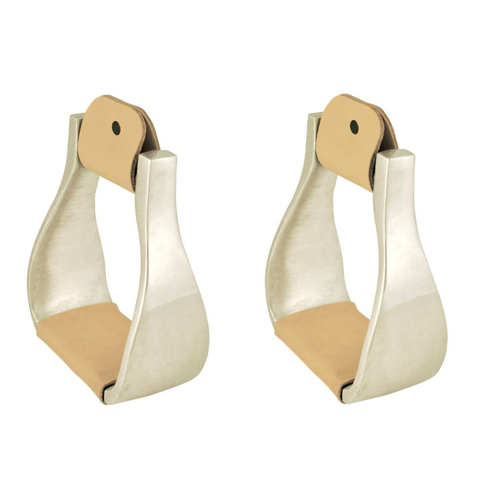 Aluminum Roping Stirrup with Wide Leather Band
