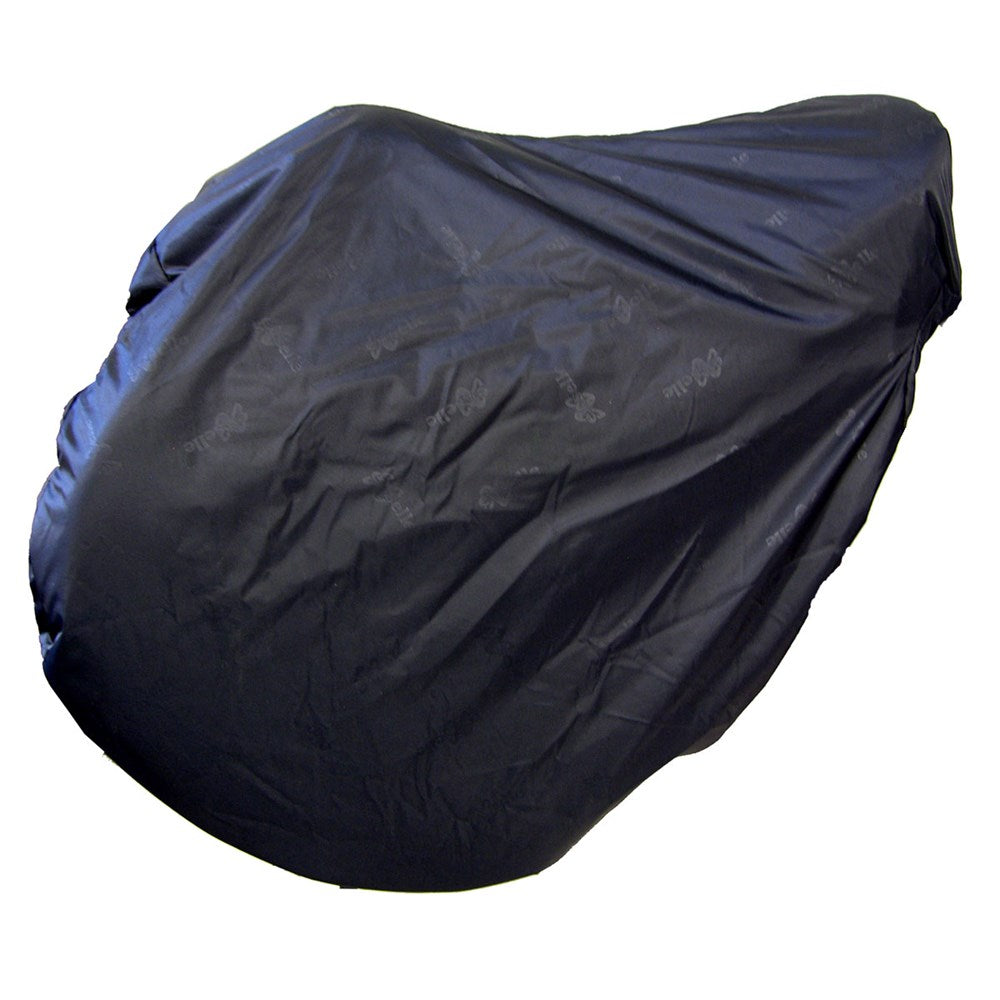 English Plush Lined Close Contact Saddle Cover - Black