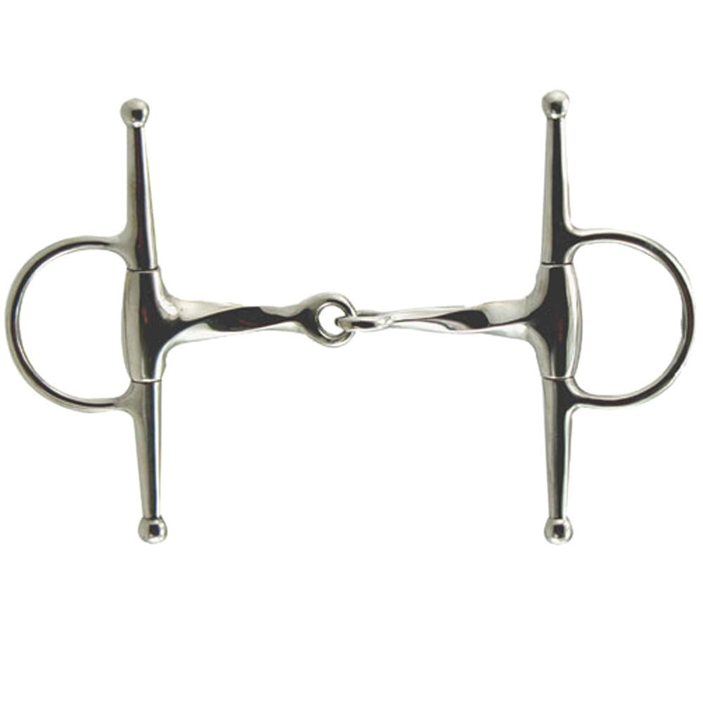 Full Cheek Slow Twist Stainless Steel Eggbutt Bit