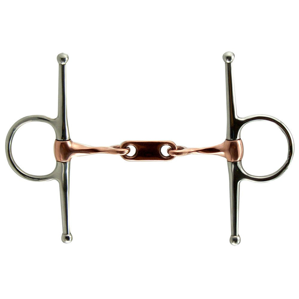 Dr. Bristol Full Cheek Slow Twist Copper Mouth Snaffle Bit