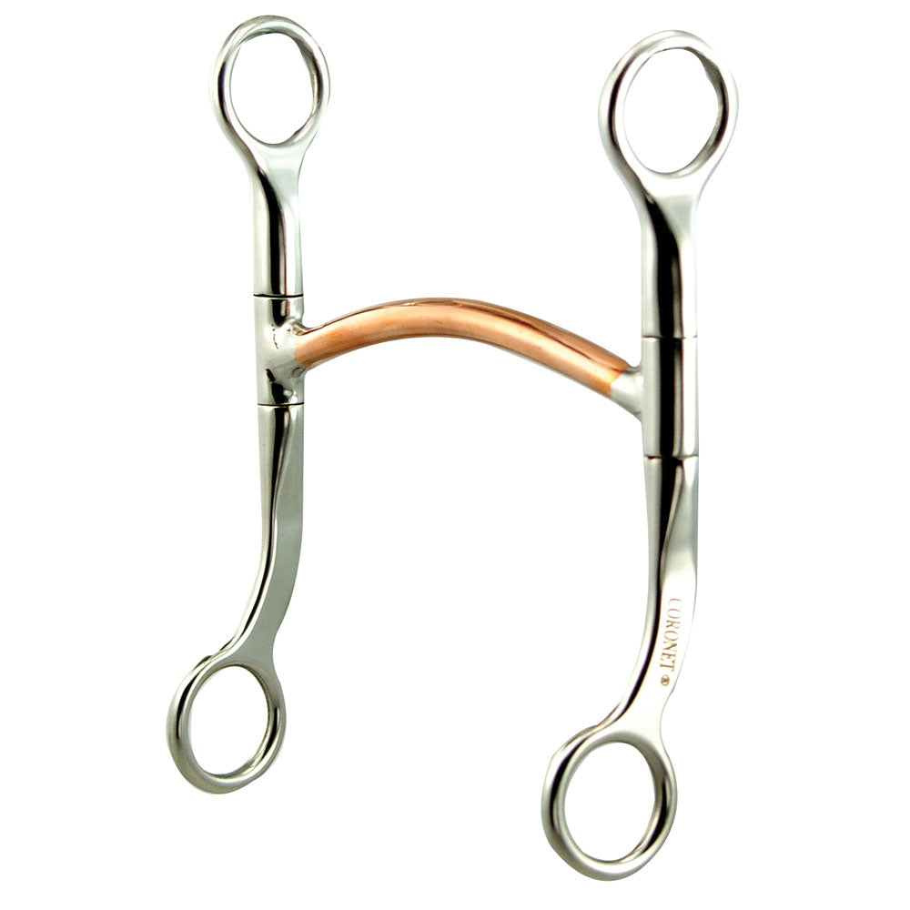 Flat Cheek Copper Mullen Bit 5" with 7" Cheeks