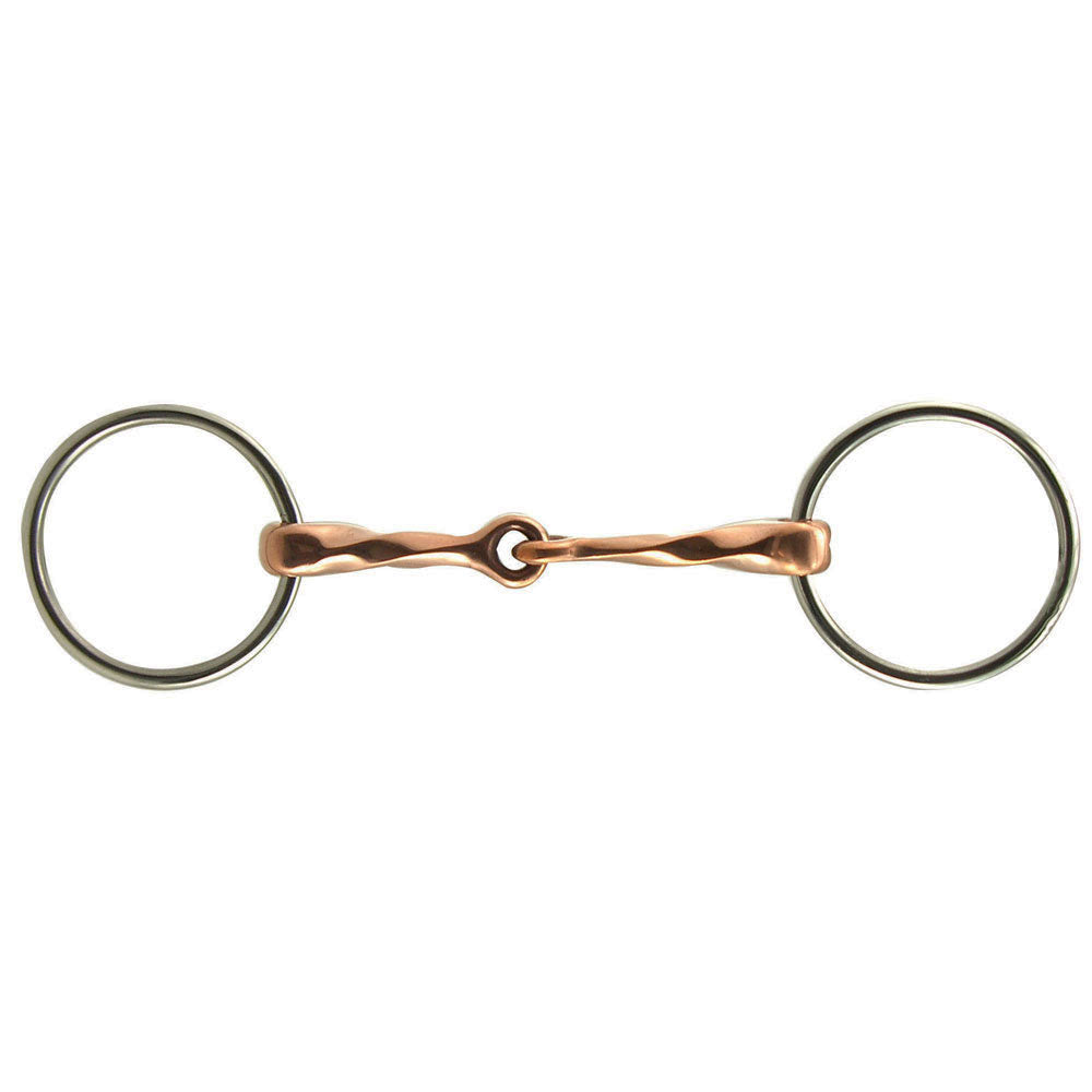 Loose Ring Slow Twist Copper Mouth Snaffle Bit 5" with 65mm Ring