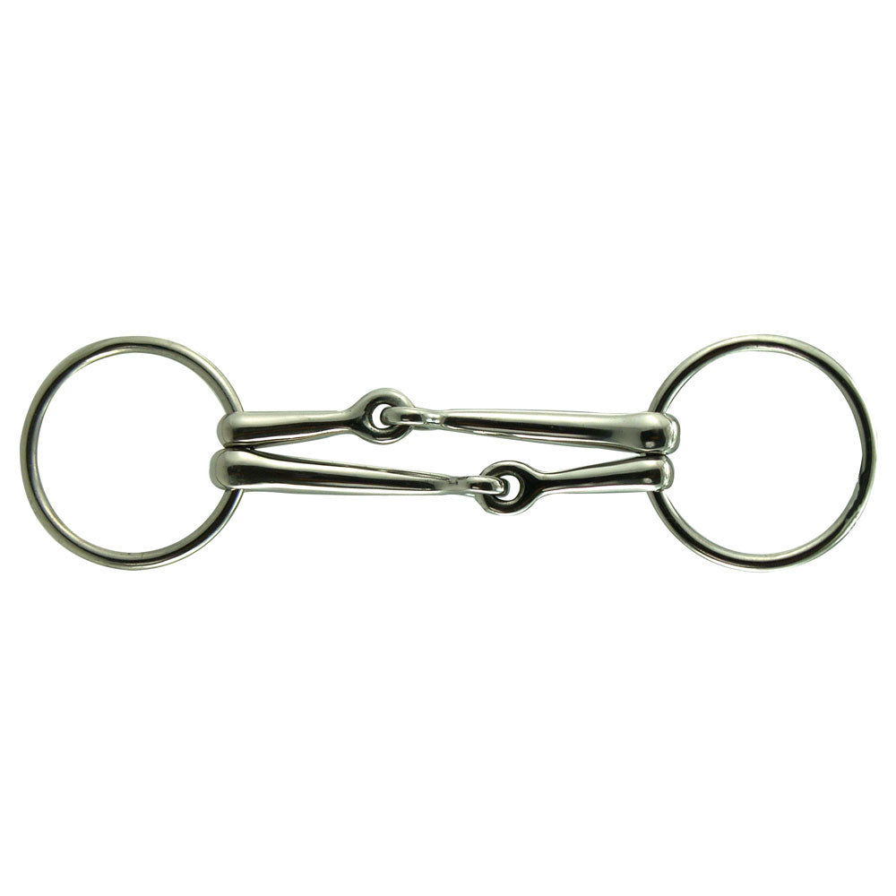 Loose Ring Double Stainless Steel Snaffle Bit 5"