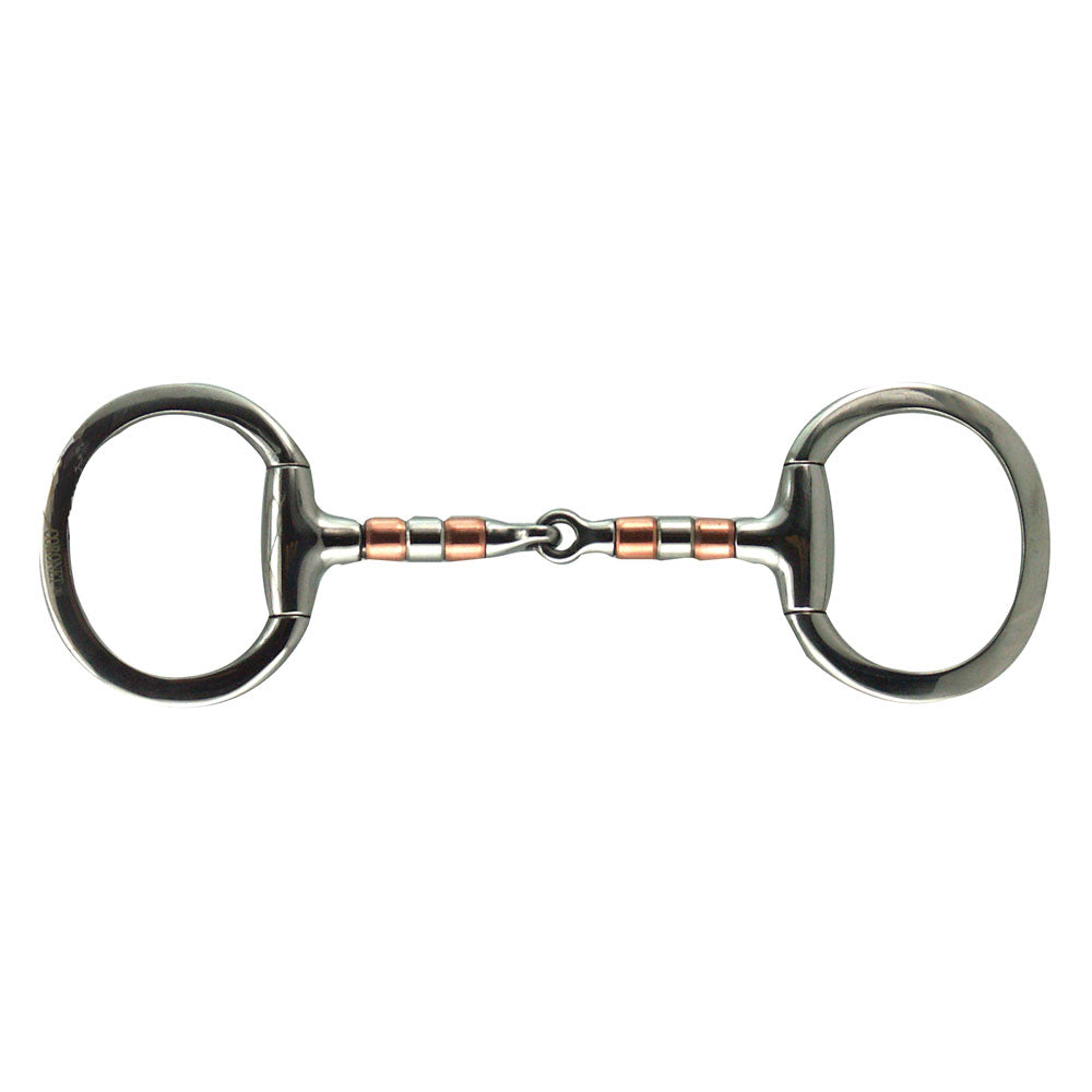Eggbutt Copper/Stainless Steel Rollers Snaffle Bit 5"