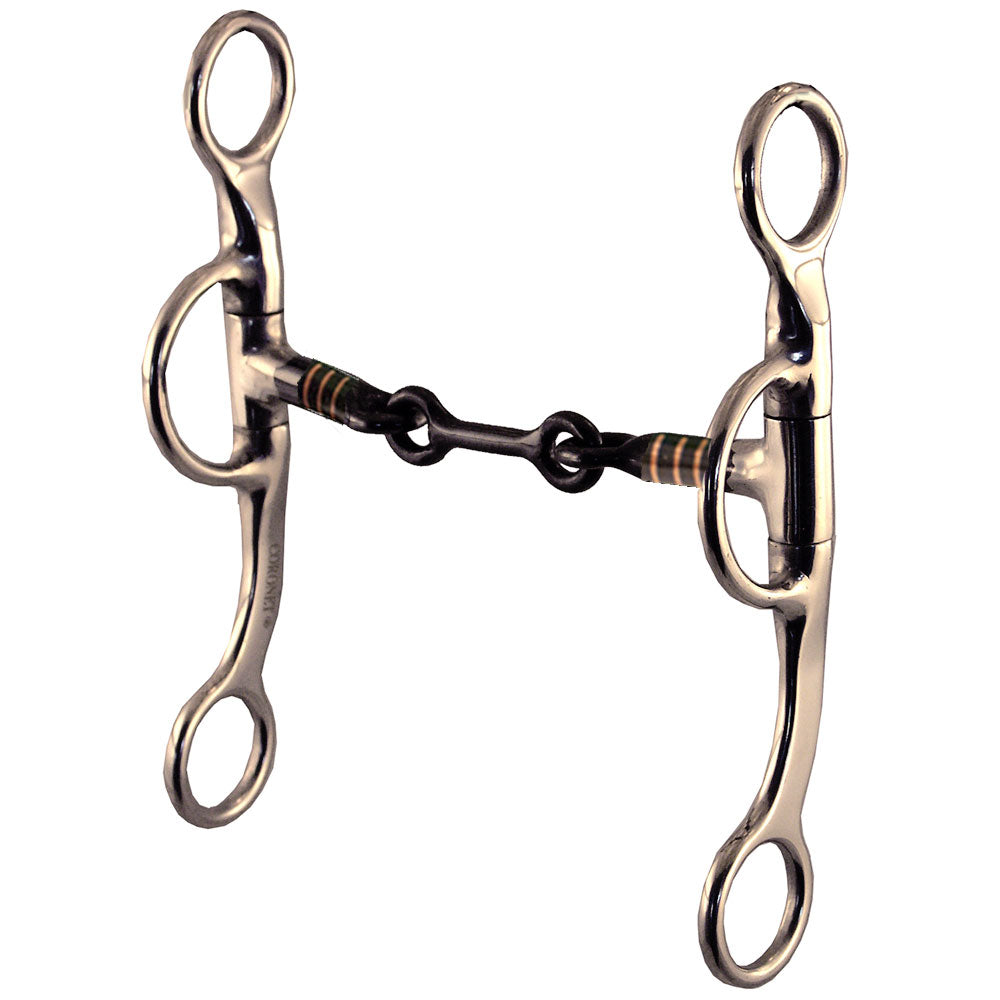 Training Sweet Iron 3 Piece Curb with Copper Inlay Bit 5"