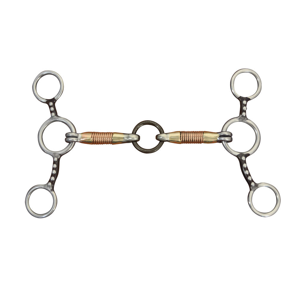 Coronet Jr Cow Horse Wire Wrapped Jointed Mouth Bit and Life Saver Ring