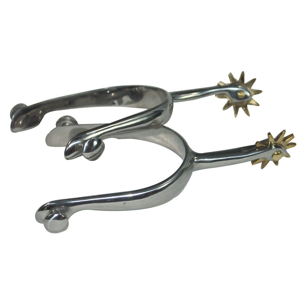 Walking Horse Stainless Steel Spurs with Offset Shank