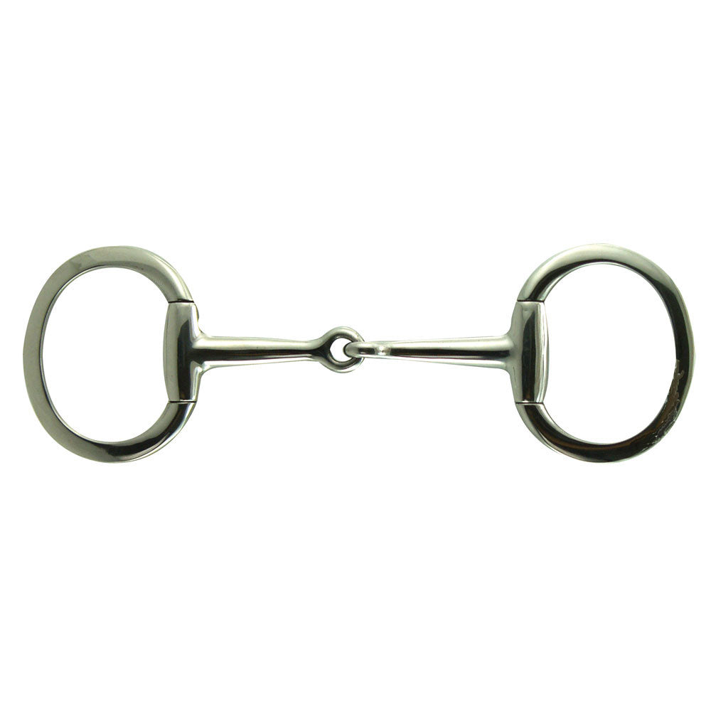 Stainless Steel Eggbutt Flat Ring Snaffle Bit