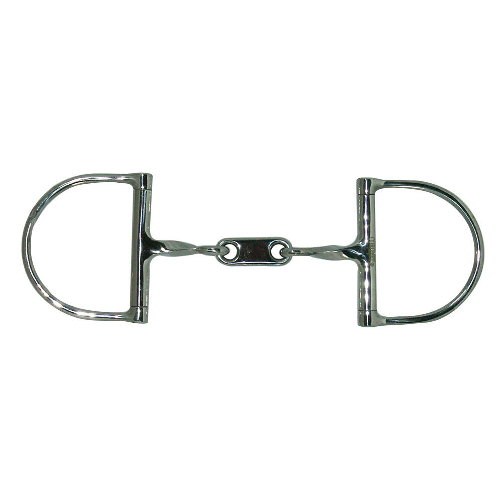 Dr. Bristol Stainless Steel Large Dee Slow Twist Link Snaffle Bit 5"