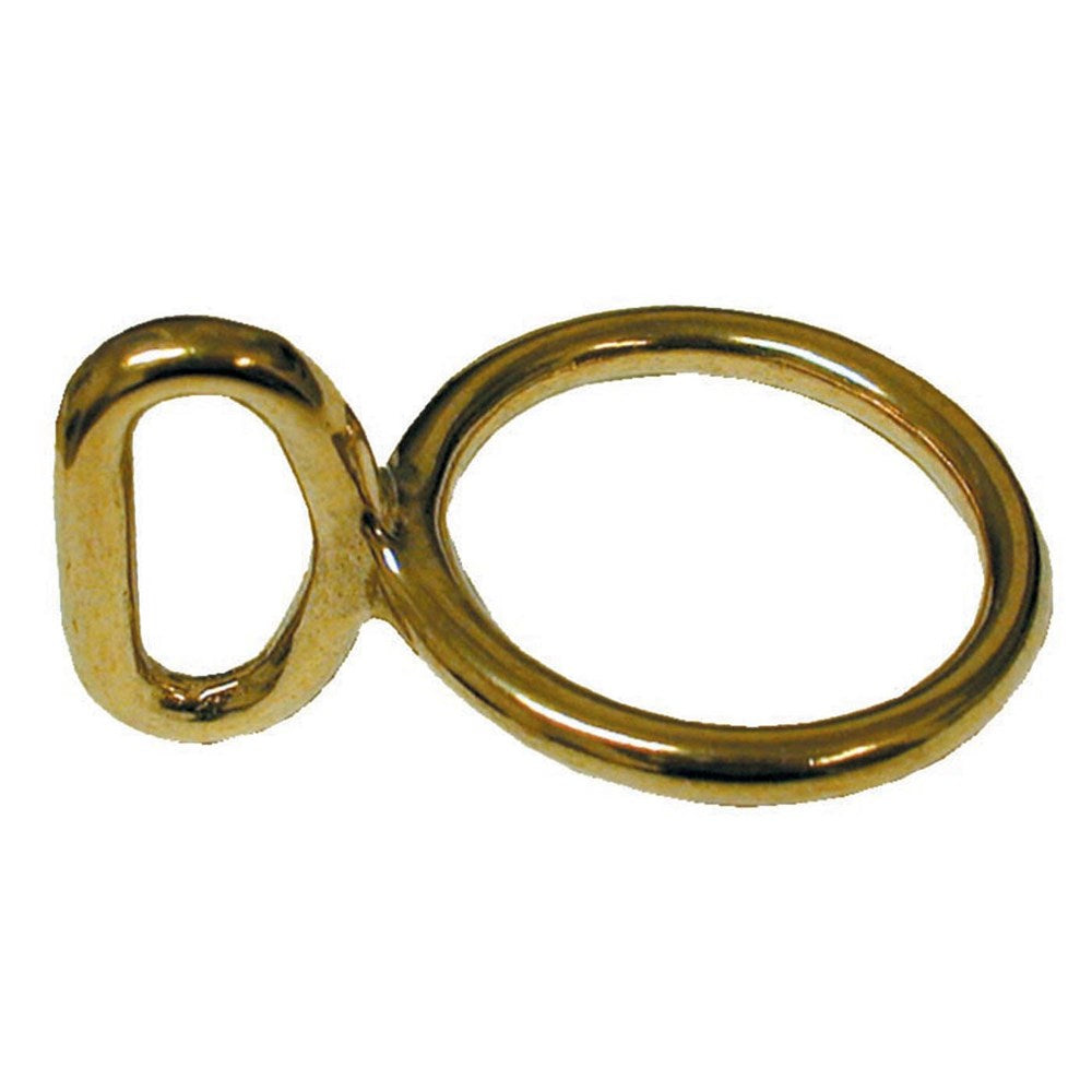 #510 Solid Brass Loop & Ring 3/4" x 1-1/4"