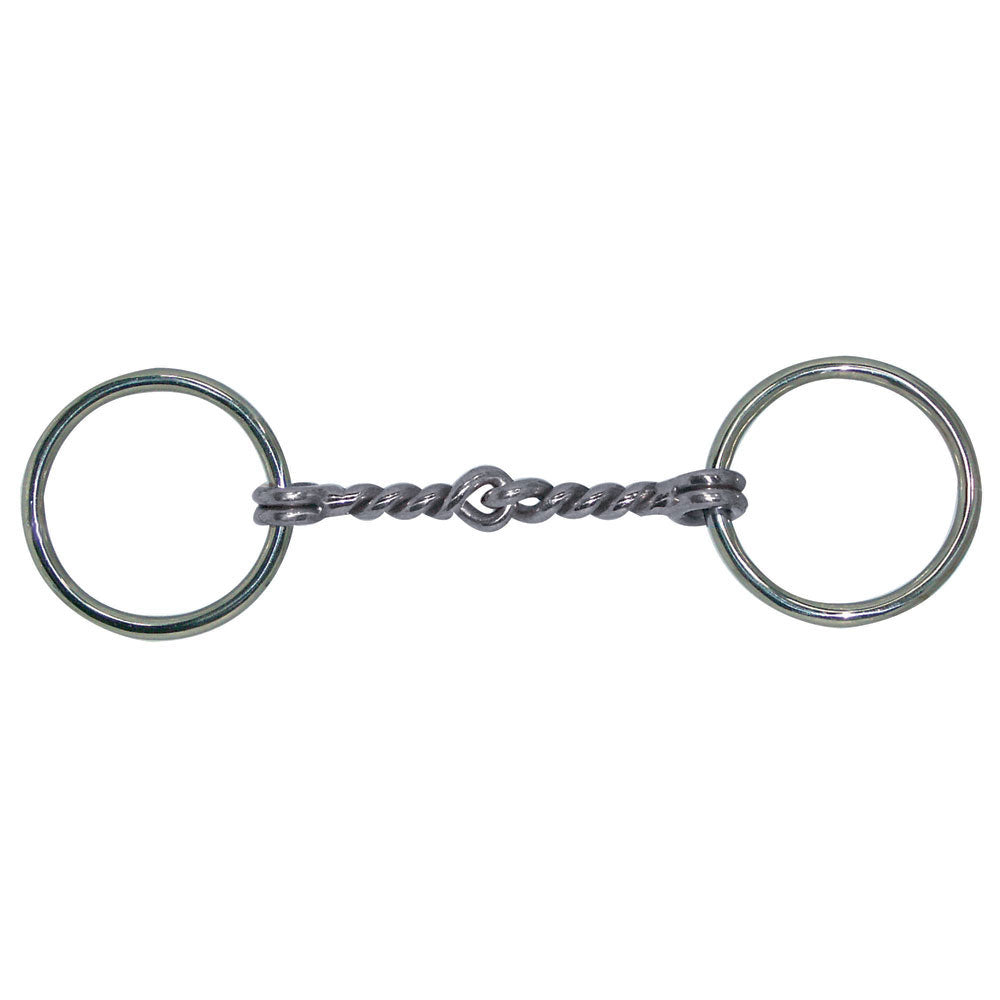 Mini Loose Ring Stainless Steel Single Twist Wire Snaffle Bit 3-1/2"