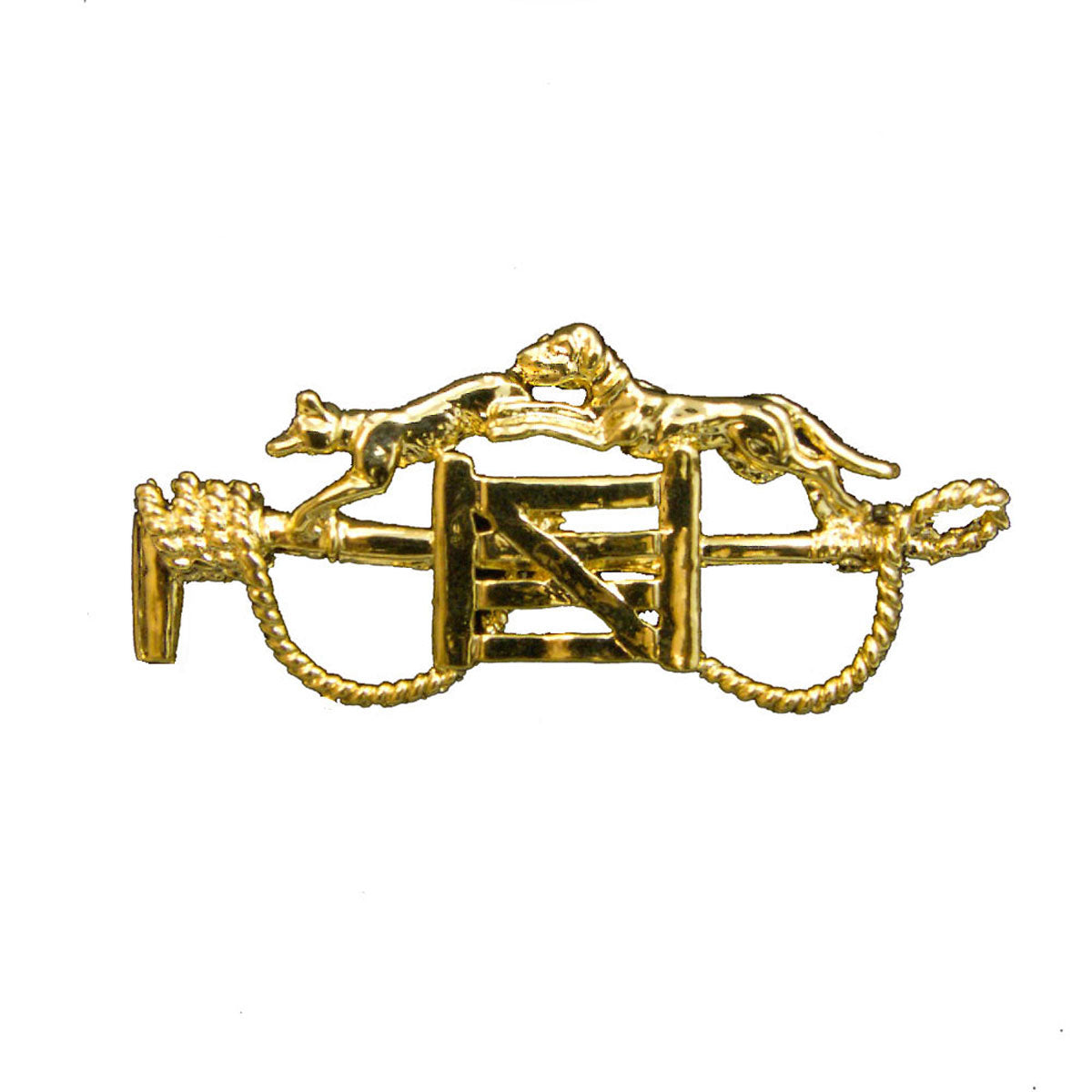 Exselle Fox/Hound Over the Gate Stock Pin - Gold Plated