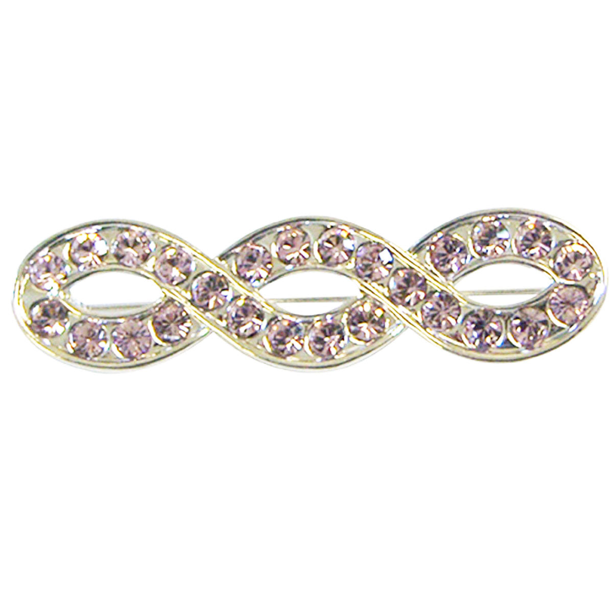 Exselle Infinity Breast Cancer Pink Stones Platinum Plate Stock Pin