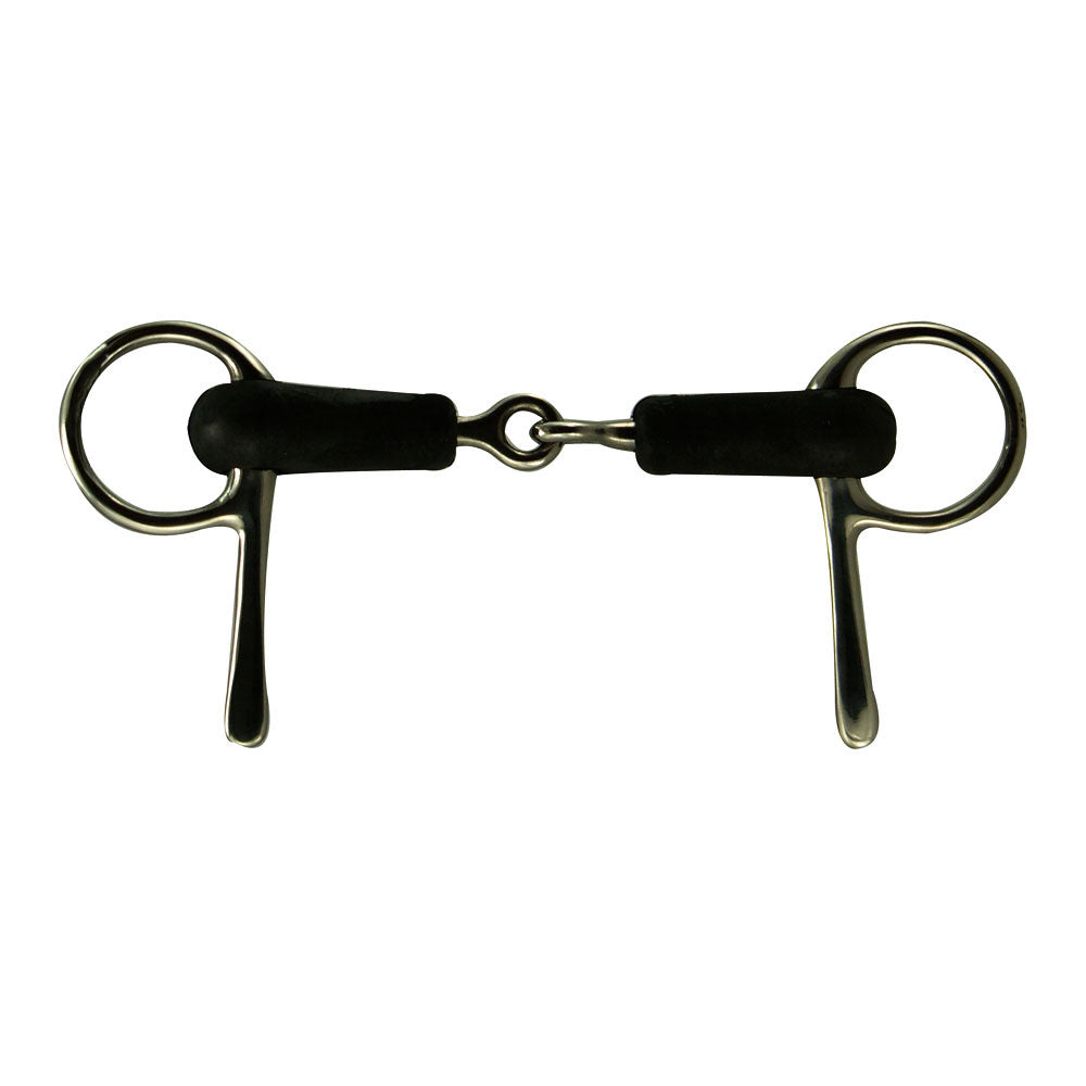 Rubber Mouth Half Cheek Driving Snaffle Bit 5"