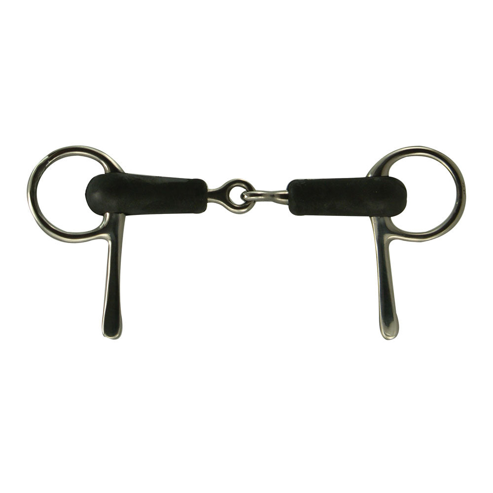 Rubber Mouth Half Cheek Driving Snaffle Bit 5"