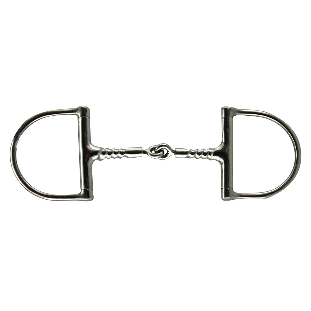 Pinchless Large Dee Stainless Steel Corkscrew Snaffle Bit 5"