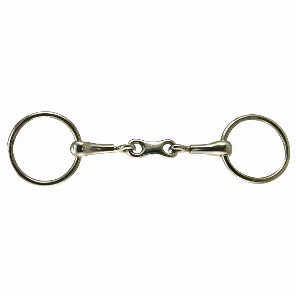 Robart Pinchless Stainless Steel Loose Ring French Link Snaffle Bit 5"