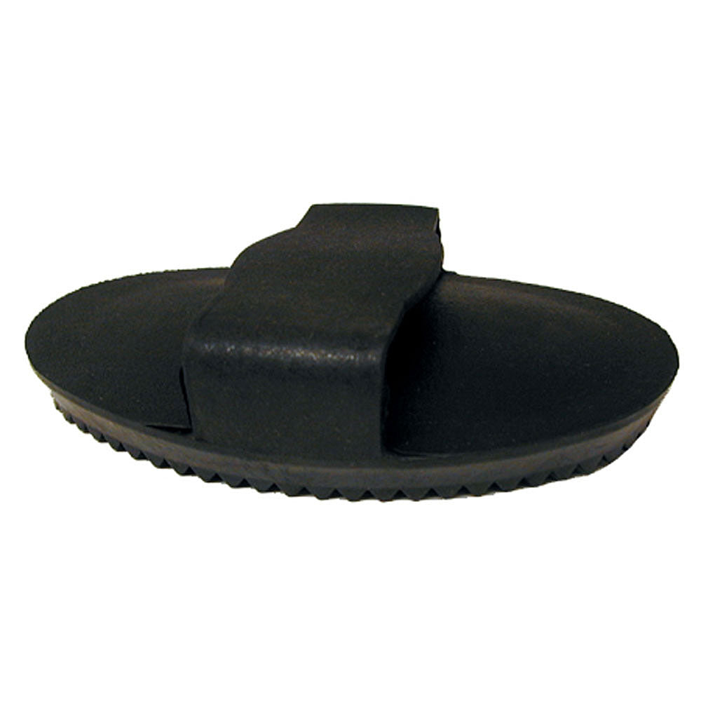 Small Rubber Horse Curry Comb - Black