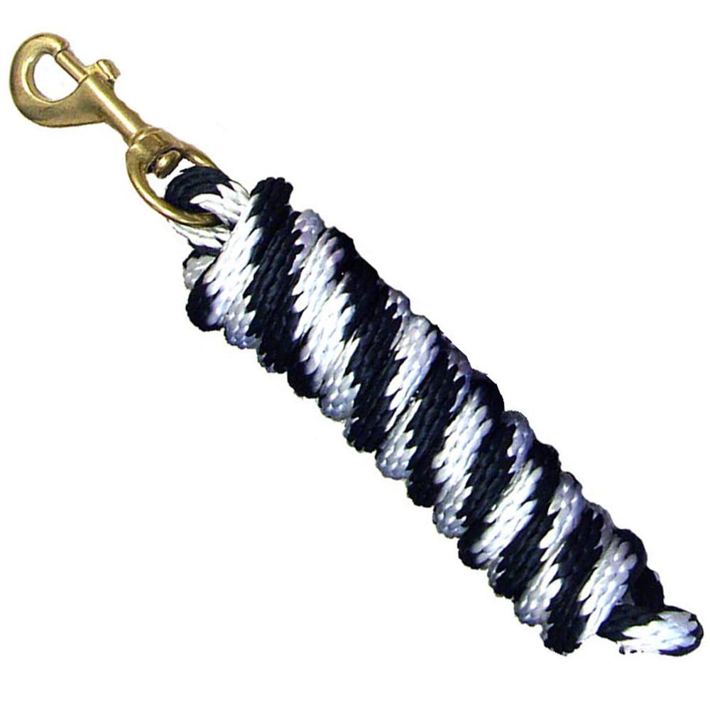 Braided Poly Lead Rope with Solid Brass Snap 8'